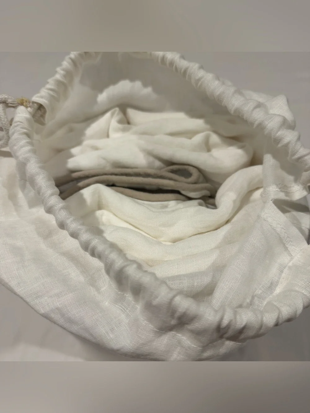 New Quince European Linen Piped Duvet Cover Set Full/Queen - White/Toffee $184
